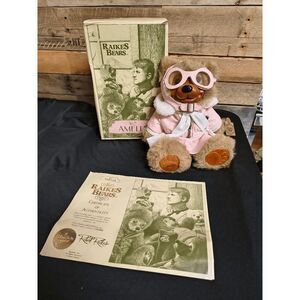 VTG 1992 Raikes Bears Mint Condition Amelia Pilot w/ Tags, Box, and COA